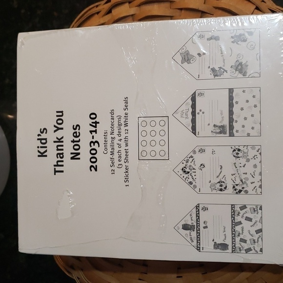 Sally Foster Thank You Note Cards 12 Total  Stickers Seals Nautical Cow … - Picture 2 of 10